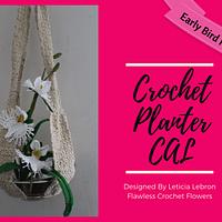 Egret Orchid & Planter - Project by Flawless Crochet Flowers