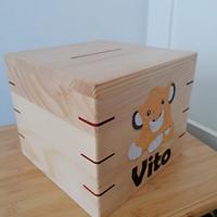 WOODEN ''PIGGY'' BOX / WOODEN VAULT