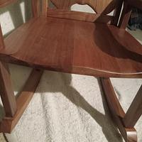 Teddy bear child rocking chair ( walnut)