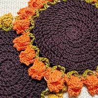 Easy Crochet Autumn Flower Placemats - Project by rajiscrafthobby