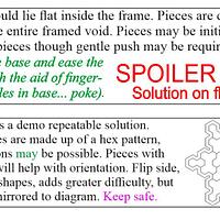 Hexy Jigsaw Snowflake (Any one for Naughts and Crosses?).