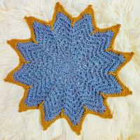 Ribbed Crochet Star Placemat - Project by rajiscrafthobby
