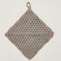 Easy Double Thick Textured Crochet Square Potholder - Project by rajiscrafthobby