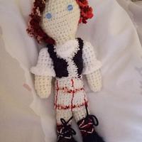 scottish tartan highland dance crochet doll - Project by mobilecrafts