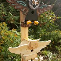 Owl Faux Birdhouse/Secret Key Stash