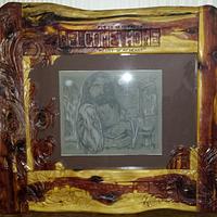 custom frame and drawing - Project by Carvings by Levi