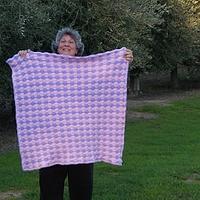 Pink and lavender baby blanket
