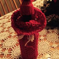 Crocheted wine bottle covers - Project by Shirley