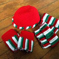 Boot Cuffs (V) - Candy Canes