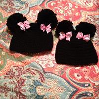Pom Pom mommy & me hats - Project by Susan Isaac 