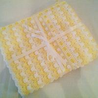 Lemon and white bobble blanket - Project by Catherine 