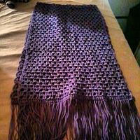 Lavender crocheted shawl - Project by Rosario Rodriguez