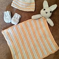 Crochet Bunny Baby Boy Set - Project by CharleeAnn