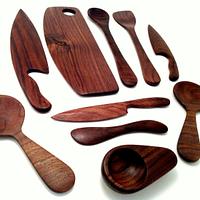 Complete set of my Black Walnut Utensils - Project by Justsimplywood 