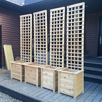 Cedar 8'tall lattice planters - Project by Rosebud613