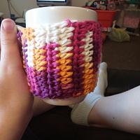 coffee mug cozie - Project by Down Home Crochet