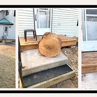 New Log Seats for our Deck
