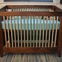 Crib made from walnut and maple - Project by Lb7Jason