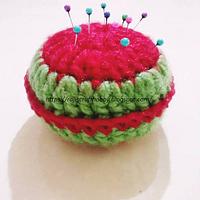 Yummy Watermelon Pincushion - Project by rajiscrafthobby