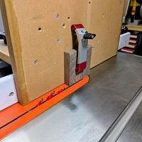 Table saw fence tenoning jig.