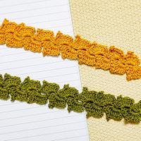 Leaf Bunch Crochet Bookmark  - Project by rajiscrafthobby