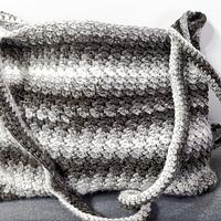 Cloud and Charcoal Easy Crochet Market Tote Bag - Project by rajiscrafthobby