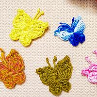 Quick and Simple Crochet Butterfly Applique - Project by rajiscrafthobby