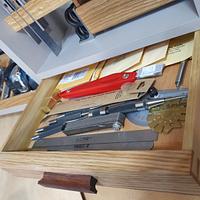 Tool Rack for Marking Gauges, Braces and Hand Drills and Workshop Knives