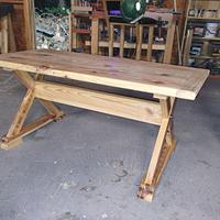 125 year old pine tree coffee table.