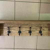 Oak coat rack/shelf - Project by Rosebud613