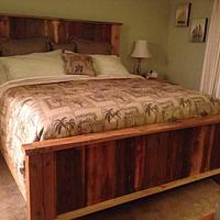 Barn wood Bed and Wall Art