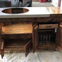 Big Green Egg Barn Board Table