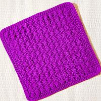 Textured Crochet Square Potholder - Project by rajiscrafthobby