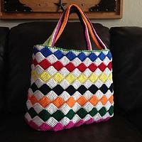 Tunisian Entrelac Tote - Project by TexasPurl
