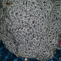 slouch hat with ruffle scarf