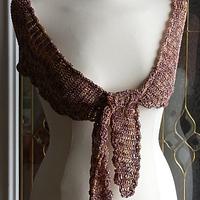 Gold Evening Shawlette - Project by Maria Delgado-Pontani