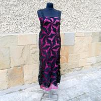 Crochet Black Dress, Black Long Dress, Black Cocktail Dress Exclusive, Lace Dress,  - Project by etelina