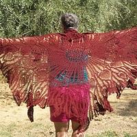 Cinnamon Butterfly/Burgundy Butterfly Shawls