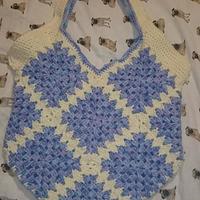 Blue Granny Square Bag - Project by Amie Jane