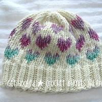 Heart knit hat - Project by Erin