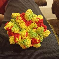 popcorn stitch body scrubbie - Project by Down Home Crochet