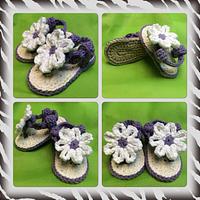 Purple Cotton Toddler Sandals