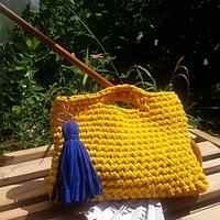 Yellow Bag, Crochet Bag, Summer Bag, Cotton Bag, Handmade Bag, Women Bag, Handmade Bag - Project by etelina