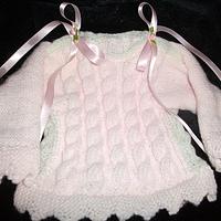 ribbon aran jumper - Project by mobilecrafts