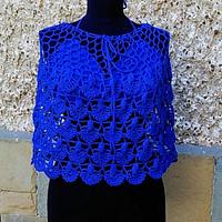 Crochet Beach Set, Blue Crochet Skirt, Crochet Bustier, Lace Suit, Resort Cover up, Summer Lace