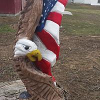 eagle and flag - Project by Carvings by Levi