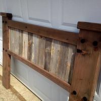 Barn wood headboard