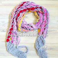 Crochet Colorful Scarf Free Pattern - Project by janegreen