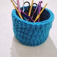 Crochet Utility Mini Basket - Project by rajiscrafthobby