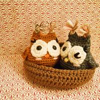 Amigurumi Owls with Nest - Project by CharleeAnn